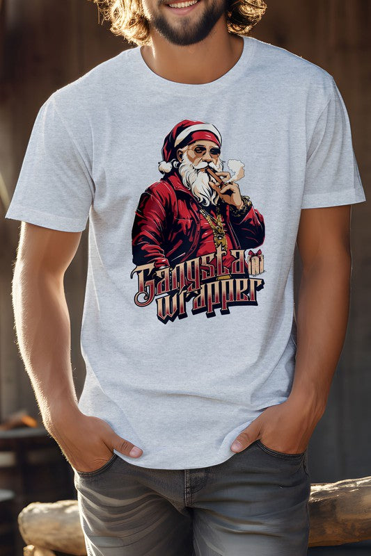 Gangsta Wrapper, Christmas Unisex Graphic Tee