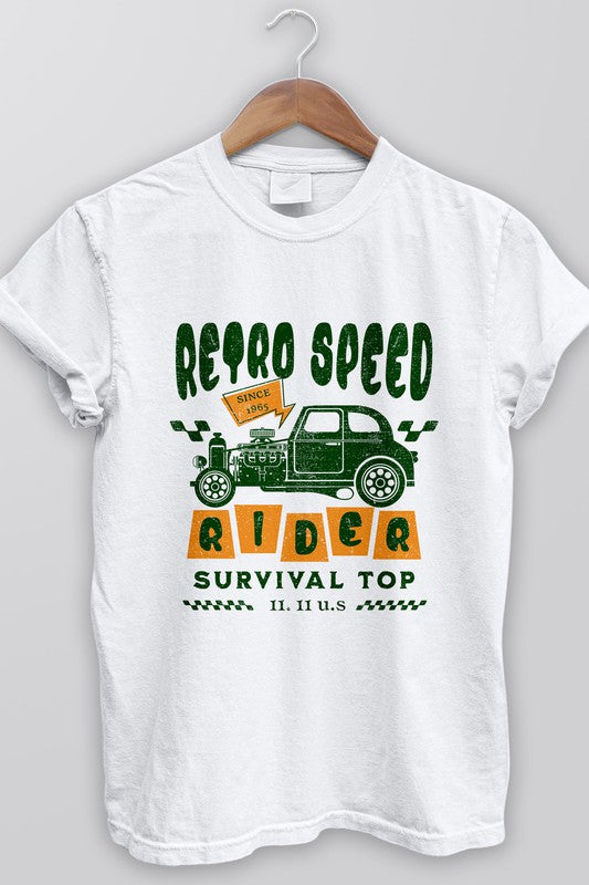 Retro Vintage Speed Rider, Garment Dye Tee