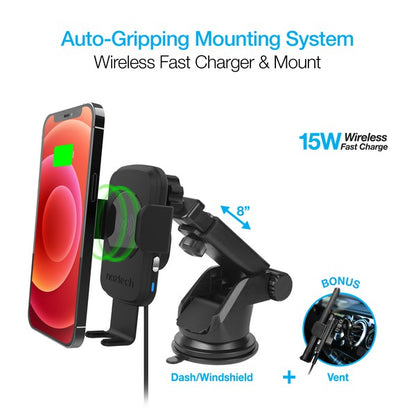 Naztech Smart Grip Wireless Charging Car Mount