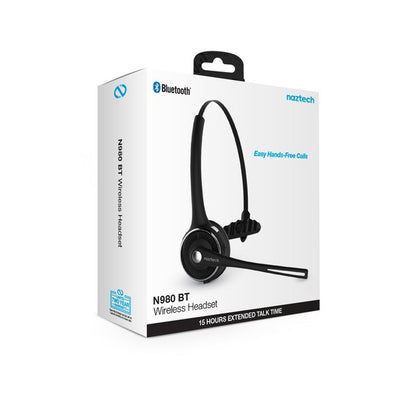 Naztech N980 BT Over-the-Head Headset w Base