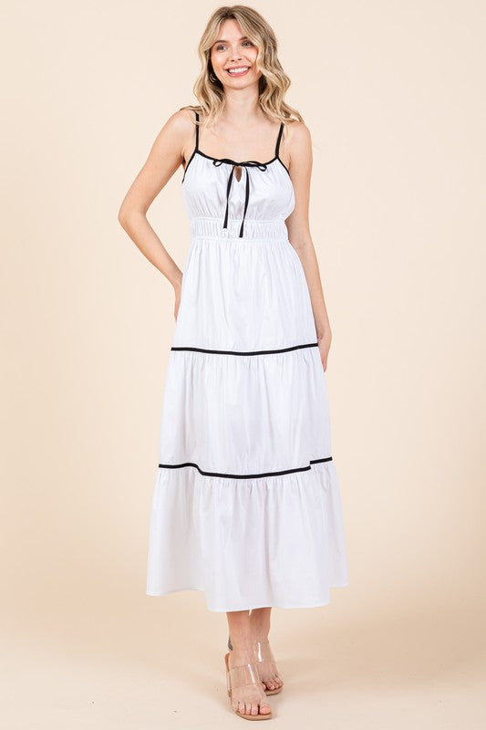 Plus Piping Detailed Midi Sundress