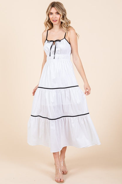 Plus Piping Detailed Midi Sundress