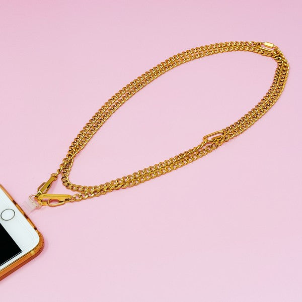 Golden Chain Multi Function Phone Lanyard