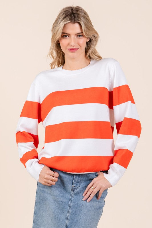 Stripe Lightweight Knit Sweater