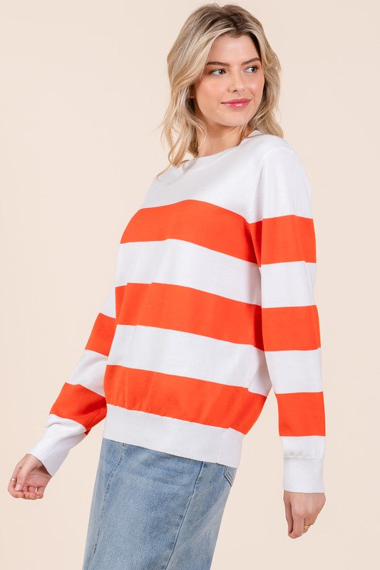 Stripe Lightweight Knit Sweater