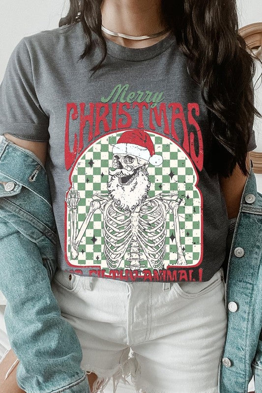 Merry Christmas Ya Filthy Animal Graphic Tee