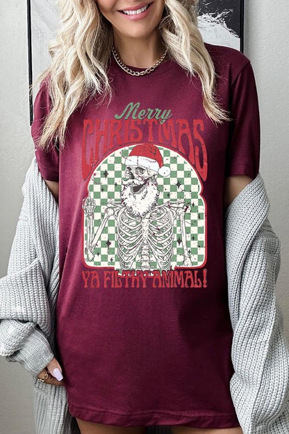 Merry Christmas Ya Filthy Animal Graphic Tee