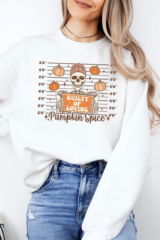 Guilty Of Loving Pumpkin Spice Fleece Sweatshirts