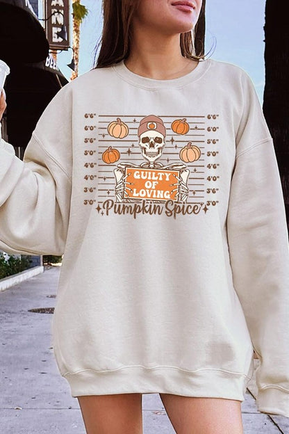 Guilty Of Loving Pumpkin Spice Fleece Sweatshirts