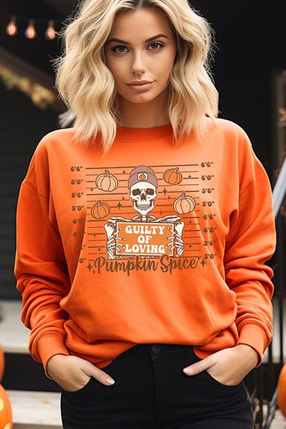 Guilty Of Loving Pumpkin Spice Fleece Sweatshirts