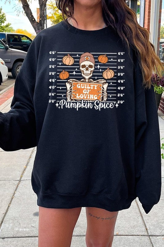 Guilty Of Loving Pumpkin Spice Fleece Sweatshirts