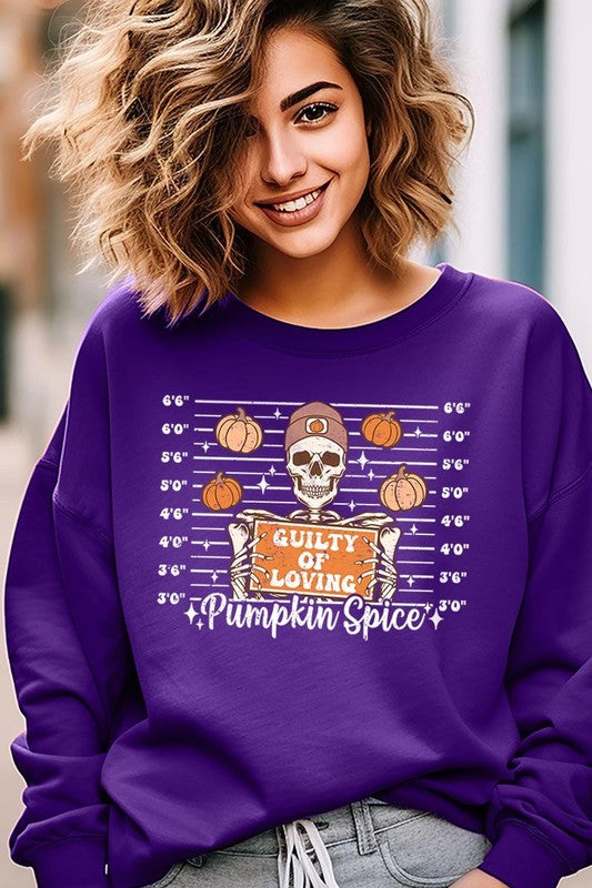 Guilty Of Loving Pumpkin Spice Fleece Sweatshirts