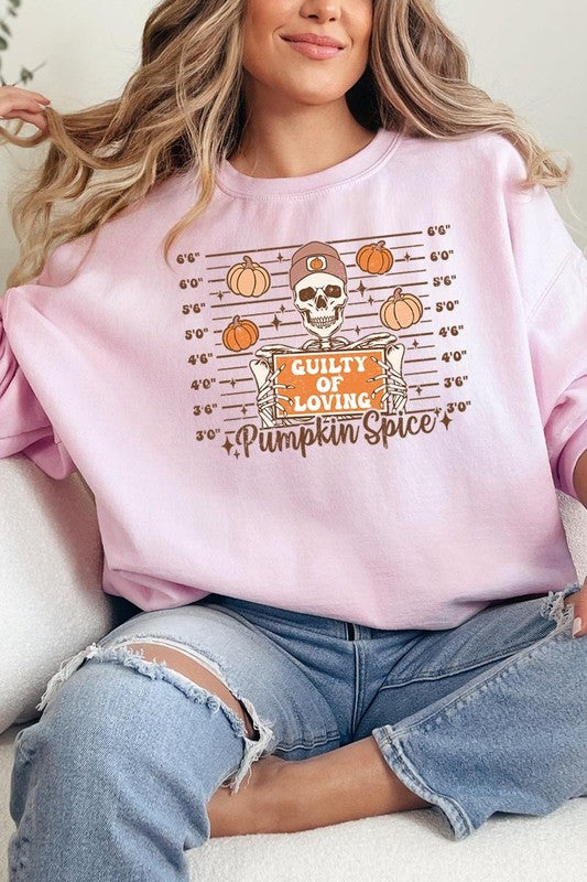 Guilty Of Loving Pumpkin Spice Fleece Sweatshirts