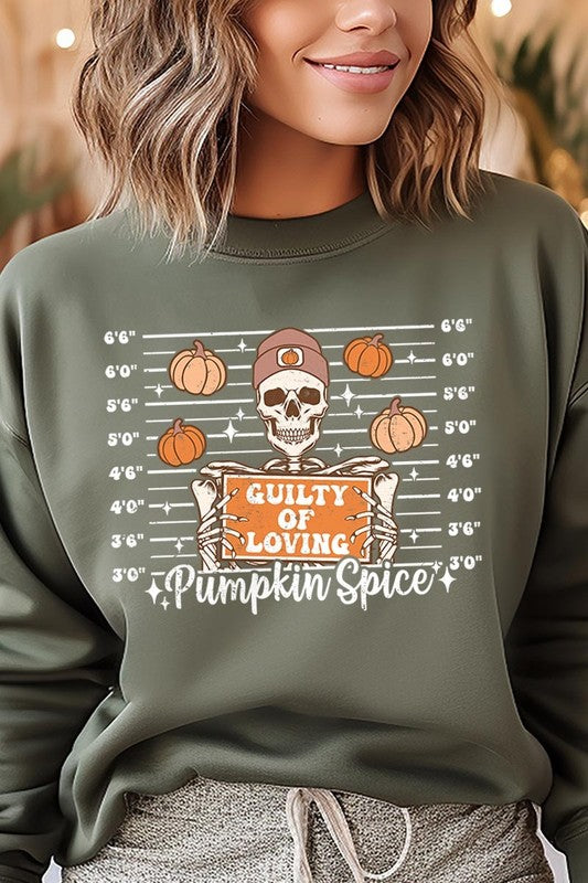 Guilty Of Loving Pumpkin Spice Fleece Sweatshirts