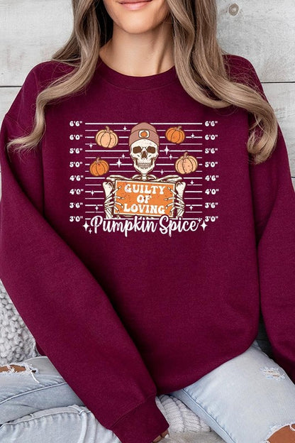 Guilty Of Loving Pumpkin Spice Fleece Sweatshirts