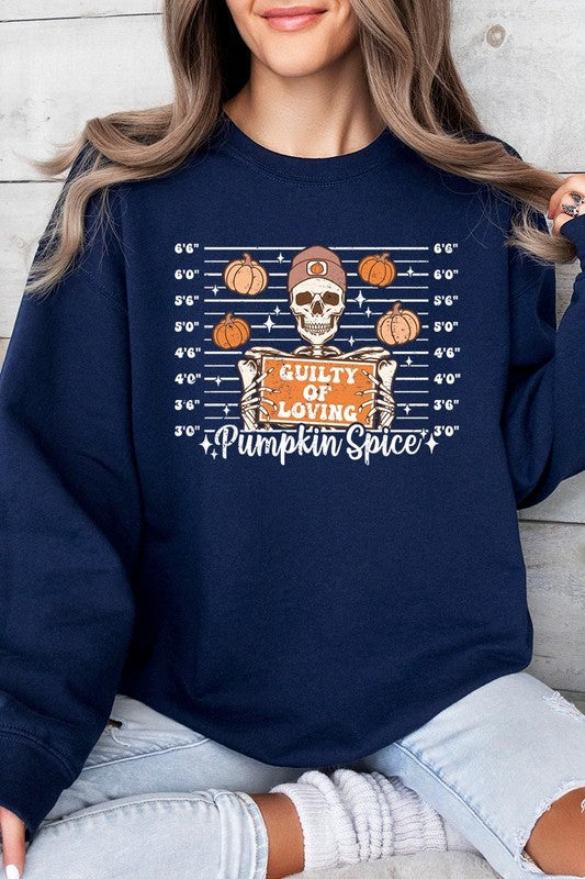 Guilty Of Loving Pumpkin Spice Fleece Sweatshirts