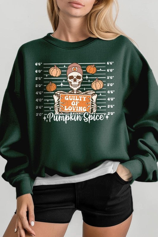 Guilty Of Loving Pumpkin Spice Fleece Sweatshirts