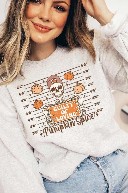 Guilty Of Loving Pumpkin Spice Fleece Sweatshirts