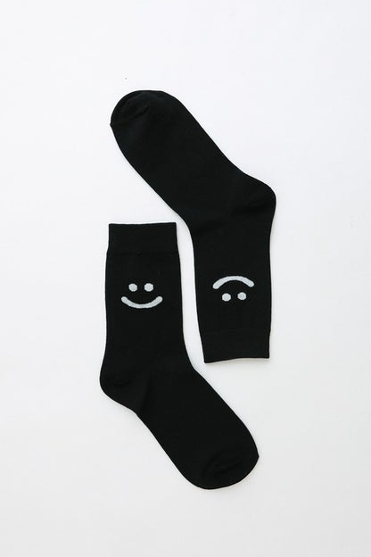 Smiley Face Crew Socks