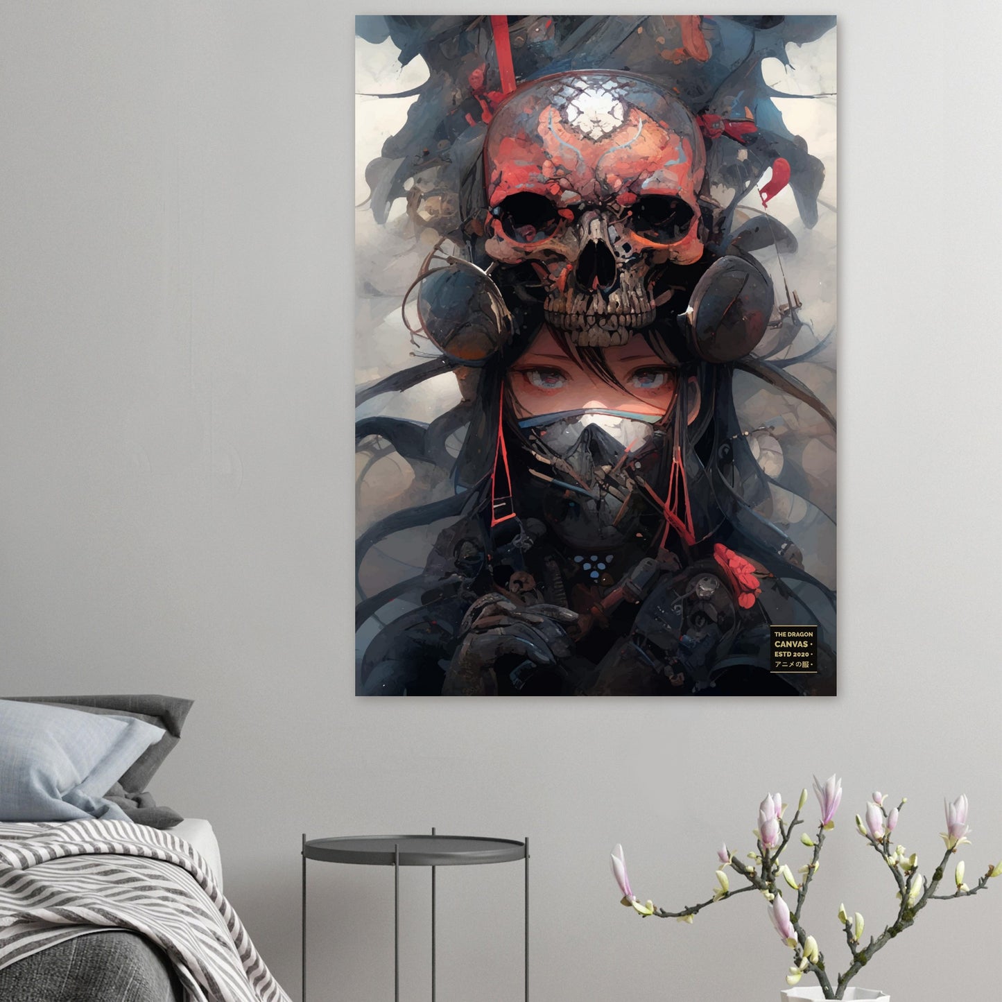 "Red Skull Pilot" Biopunk Horror Collection #28 - Anime Semi-Glossy Poster