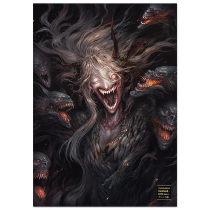 Colección de terror Biopunk "Smirks" #18 - Póster anime semibrillante