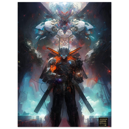 Colección de terror Biopunk "Mecha Sentry" #32 - Póster anime semibrillante