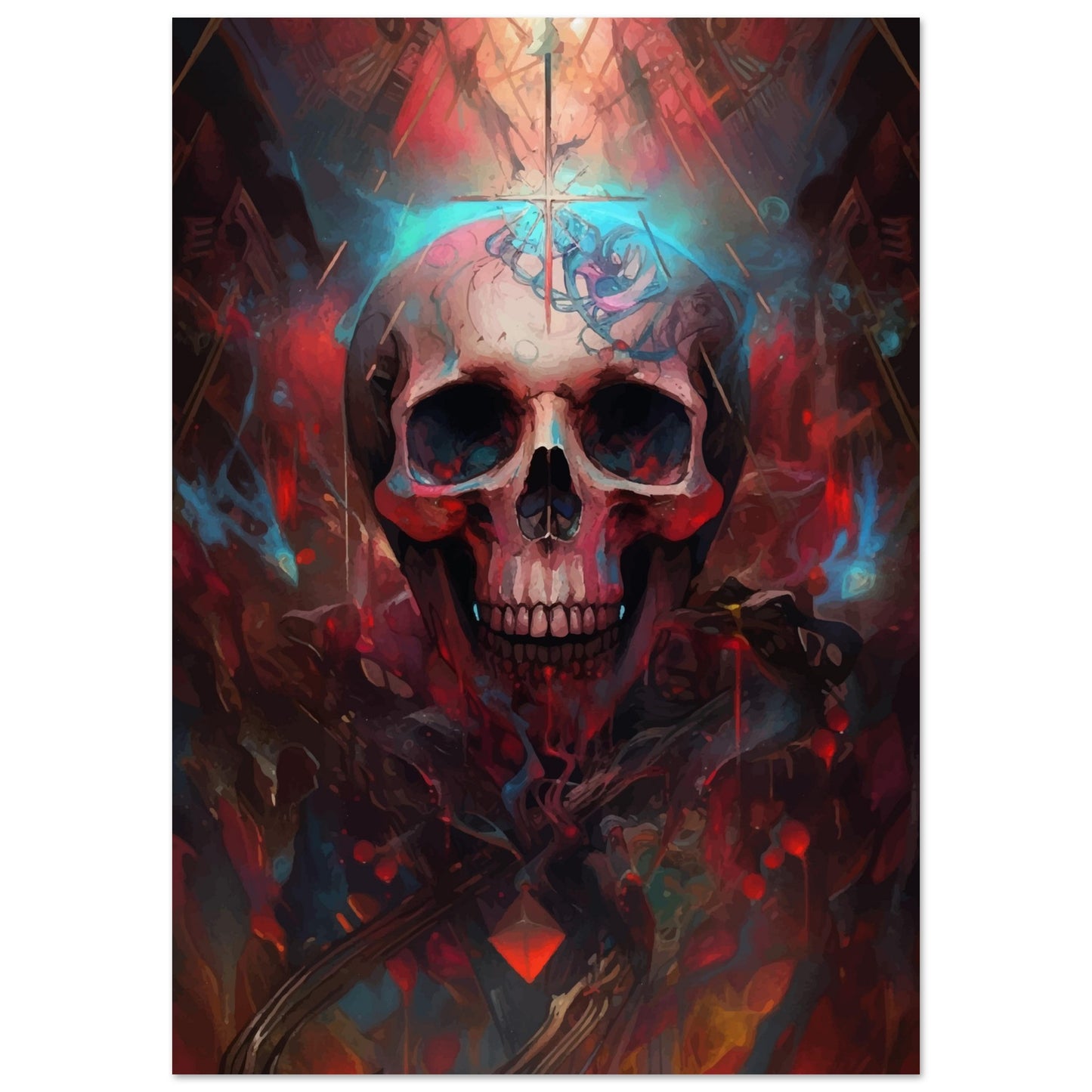 Colección Biopunk Horror "Red Skull" #06 - Póster anime semibrillante