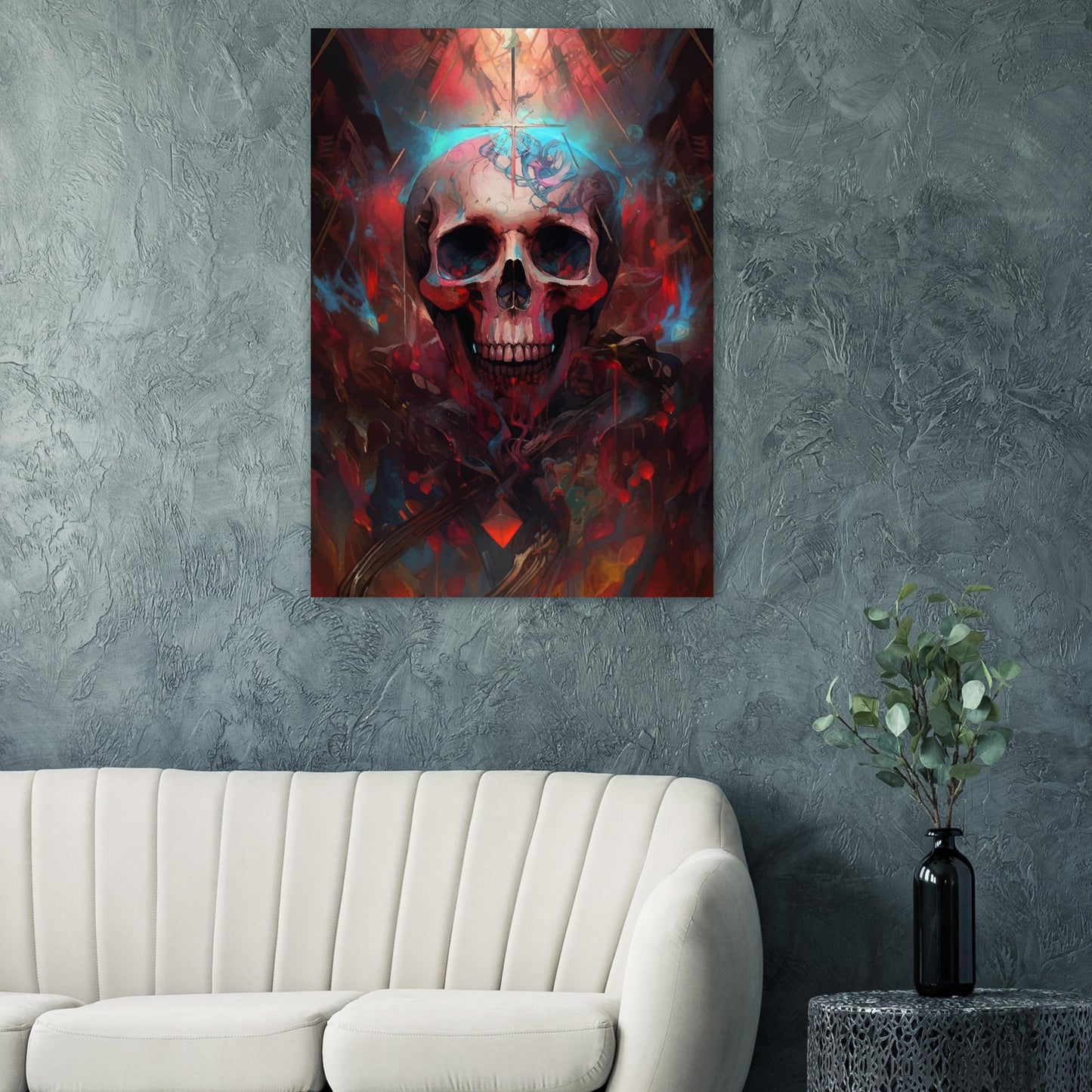 "Red Skull" Biopunk Horror Collection #06 - Anime Semi-Glossy Poster