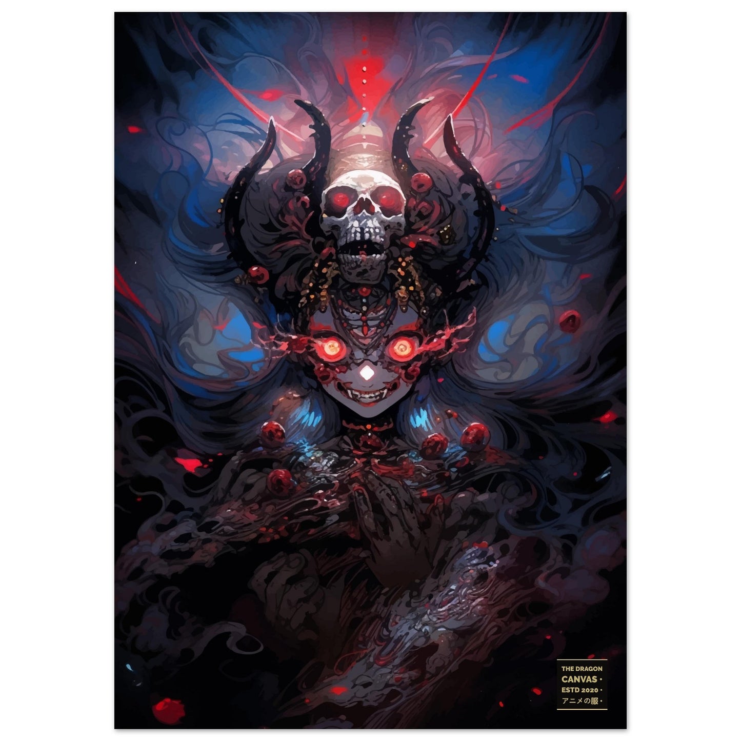 Colección de terror Biopunk "Demon Princess" #04 - Póster anime semibrillante