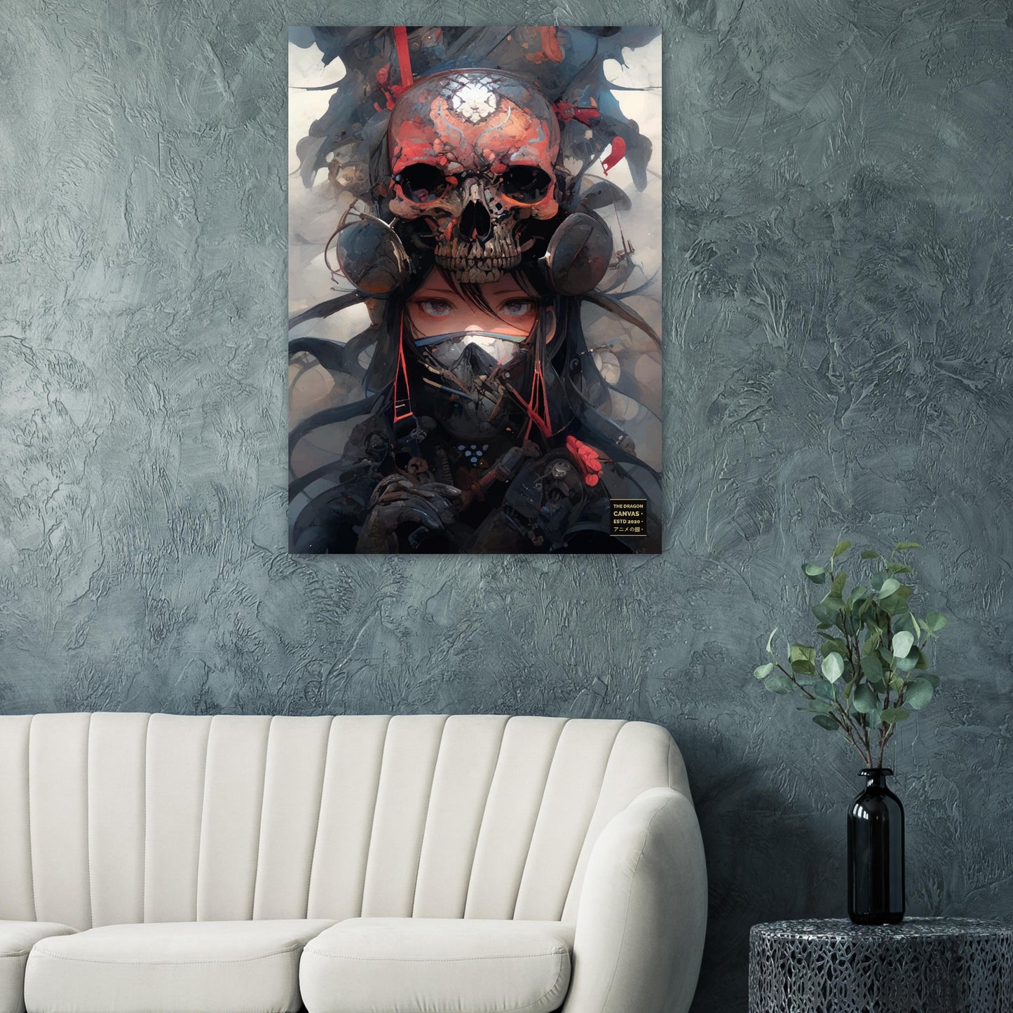 "Red Skull Pilot" Biopunk Horror Collection #28 - Anime Semi-Glossy Poster