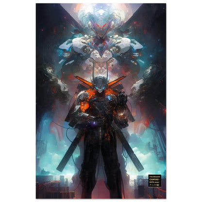 Colección de terror Biopunk "Mecha Sentry" #32 - Póster anime semibrillante