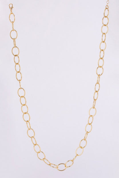 Conjunto de pulsera y collar de cadena - oro