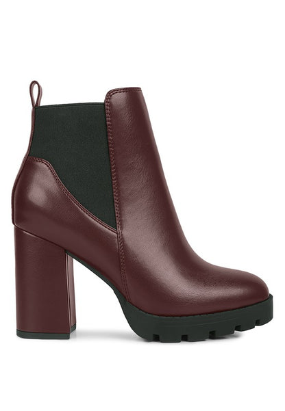 BOLT BLOCK HEELED CHELSEA BOOT