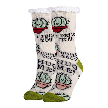 Love Sucks - Women's Cozy Sherpa Slippers Socks