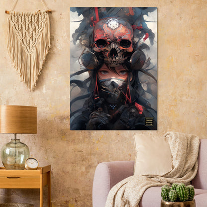 "Red Skull Pilot" Biopunk Horror Collection #28 - Anime Semi-Glossy Poster