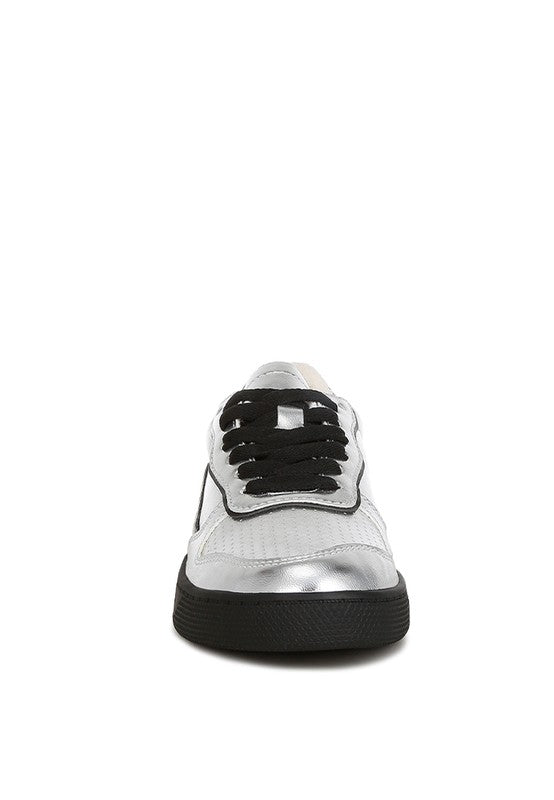 Kyniska Metallic Faux Leather Everyday Sneakers