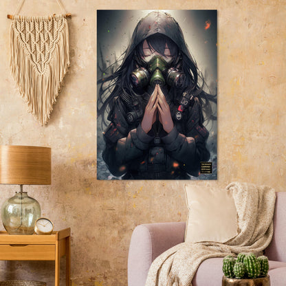 "Praying Pilot" Biopunk Horror Collection #20 - Anime Semi-Glossy Poster