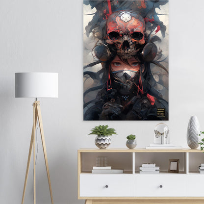 "Red Skull Pilot" Biopunk Horror Collection #28 - Anime Semi-Glossy Poster