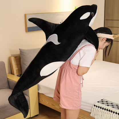 50/75CM Killer Whale Plush Toy - Stuffed Animal Orca Doll - Cartoon Soft Sleep Pillow