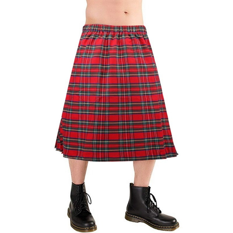 Pantalones de hombre - Kilt escocés - Falda tradicional - Retro clásico