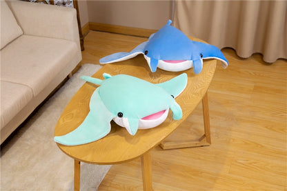 70cm/90cm Cartoon Manta-Ray Plush Toys - Plush Pillow Stuffed Animal