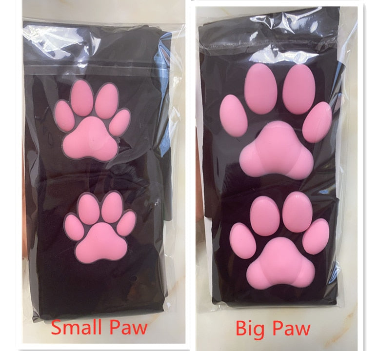 Cat Paw Socks - Kawaii 3D Cat-Paw Claw - Kawaii Stocking - Thigh Over Kneesocks