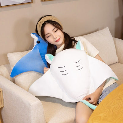 70cm/90cm Cartoon Manta-Ray Plush Toys - Plush Pillow Stuffed Animal