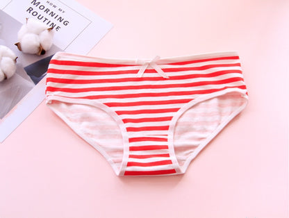 Free Size Japan Harajuku kawaii sexy anime - Shimapan - Stripes Underpants - Cotton Panties Lingerie - Women's Underwear