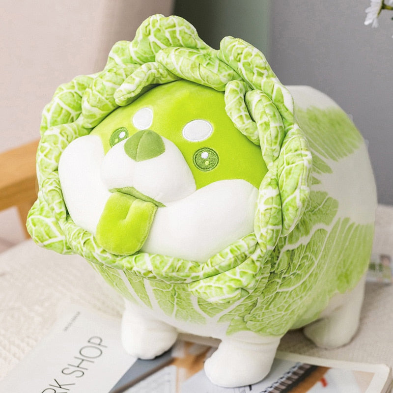 Cute Vegetable Plush Toys - Japanese Cabbage Fluffy Soft Shiba Inu Dog - Pillow Stuffed Plush