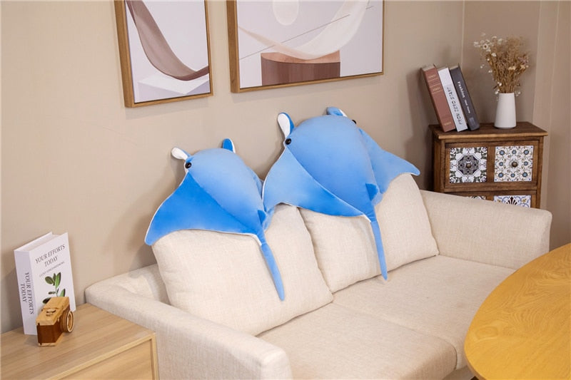 70cm/90cm Cartoon Manta-Ray Plush Toys - Plush Pillow Stuffed Animal