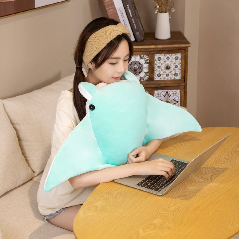 70cm/90cm Cartoon Manta-Ray Plush Toys - Plush Pillow Stuffed Animal