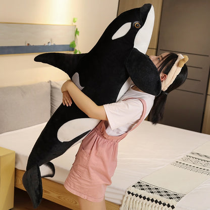 50/75CM Killer Whale Plush Toy - Stuffed Animal Orca Doll - Cartoon Soft Sleep Pillow