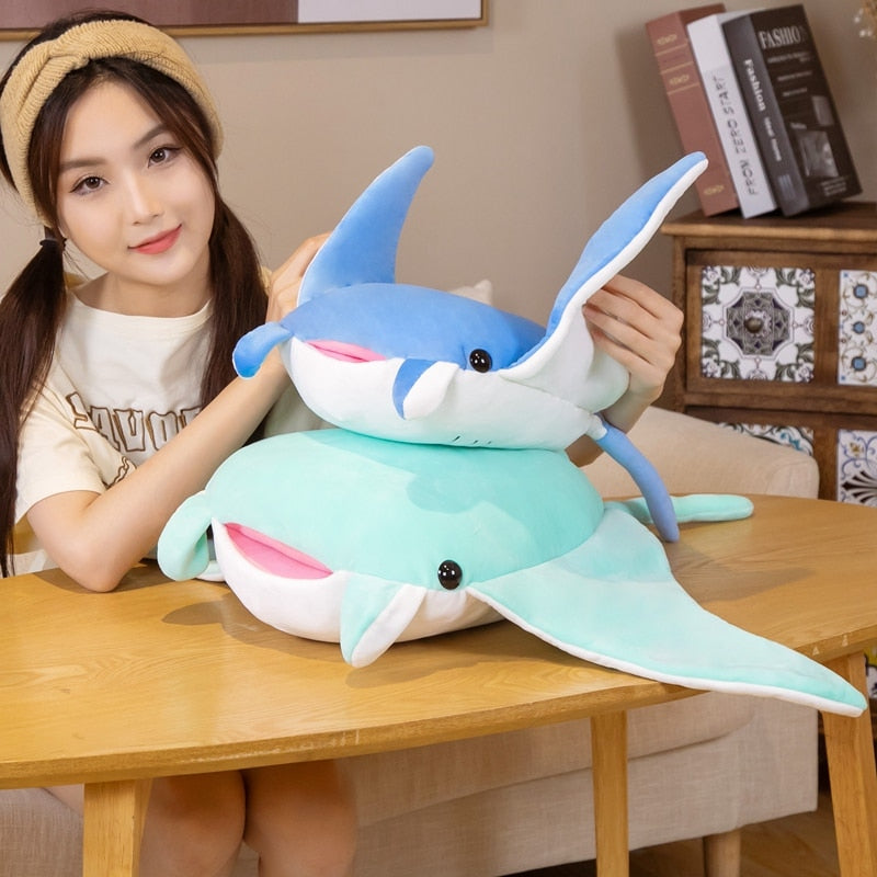 70cm/90cm Cartoon Manta-Ray Plush Toys - Plush Pillow Stuffed Animal