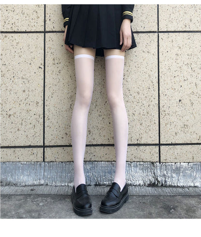 Sweet Ultra-thin Stockings - Lace Spring Summer - Thigh Knee Socks - Over knee - thin leg knee-high